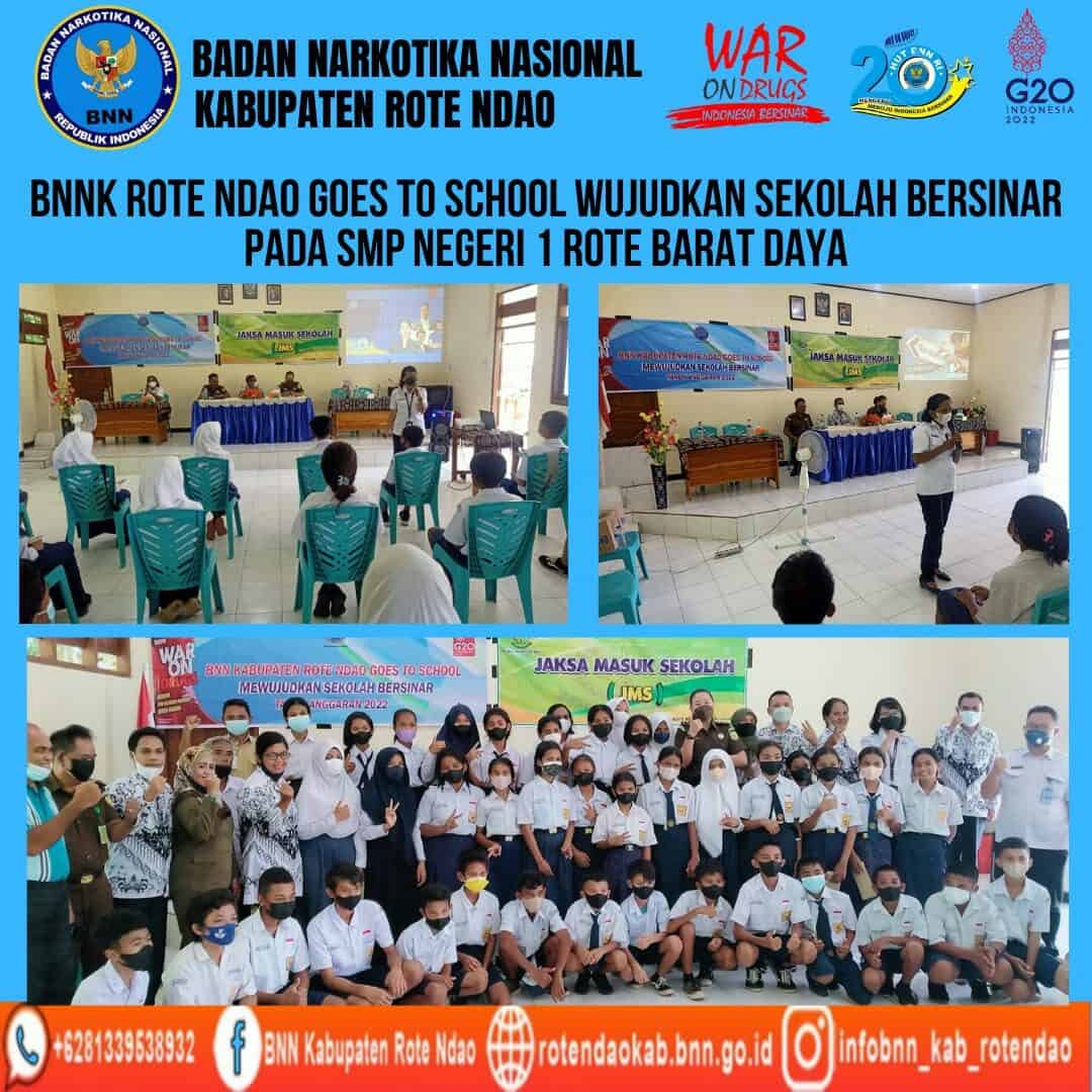 BNNK Rote Ndao Goes To School Mewujudkan Sekolah Bersinar pada SMP Negeri 1 Rote Barat Daya BNNK Rote Ndao Goes To School Mewujudkan Sekolah Bersinar pada SMP Negeri 1 Rote Barat Daya