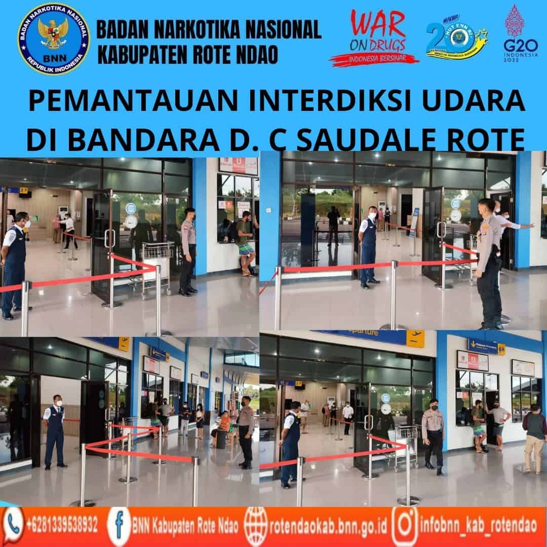 Seksi Pemberantasan Melaksanakan Pemantauan Interdiksi Udara di Bandara D.C. Saudale Rote Ndao Seksi Pemberantasan Melaksanakan Pemantauan Interdiksi Udara di Bandara D.C. Saudale Rote Ndao