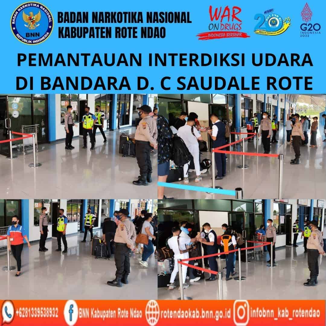 Seksi Pemberantasan Melaksanakan Pemantauan Interdiksi Udara di Bandara D.C. Saudale Rote Ndao. Seksi Pemberantasan Melaksanakan Pemantauan Interdiksi Udara di Bandara D.C. Saudale Rote Ndao.
