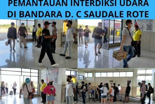 Seksi Pemberantasan Melaksanakan Pemantauan Interdiksi Udara di Bandara D.C. Saudale Rote Ndao.