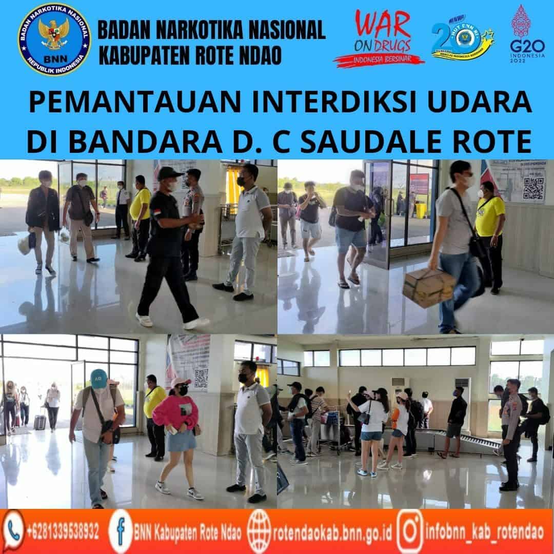 Seksi Pemberantasan Melaksanakan Pemantauan Interdiksi Udara di Bandara D.C. Saudale Rote Ndao. Seksi Pemberantasan Melaksanakan Pemantauan Interdiksi Udara di Bandara D.C. Saudale Rote Ndao.