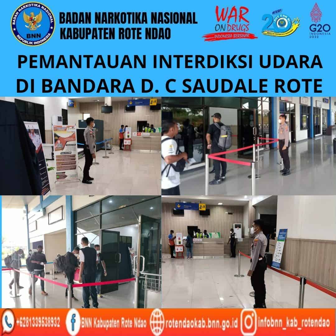 Seksi Pemberantasan Melaksanakan Pemantauan Interdiksi Udara di Bandara D.C. Saudale Rote Ndao. Seksi Pemberantasan Melaksanakan Pemantauan Interdiksi Udara di Bandara D.C. Saudale Rote Ndao.