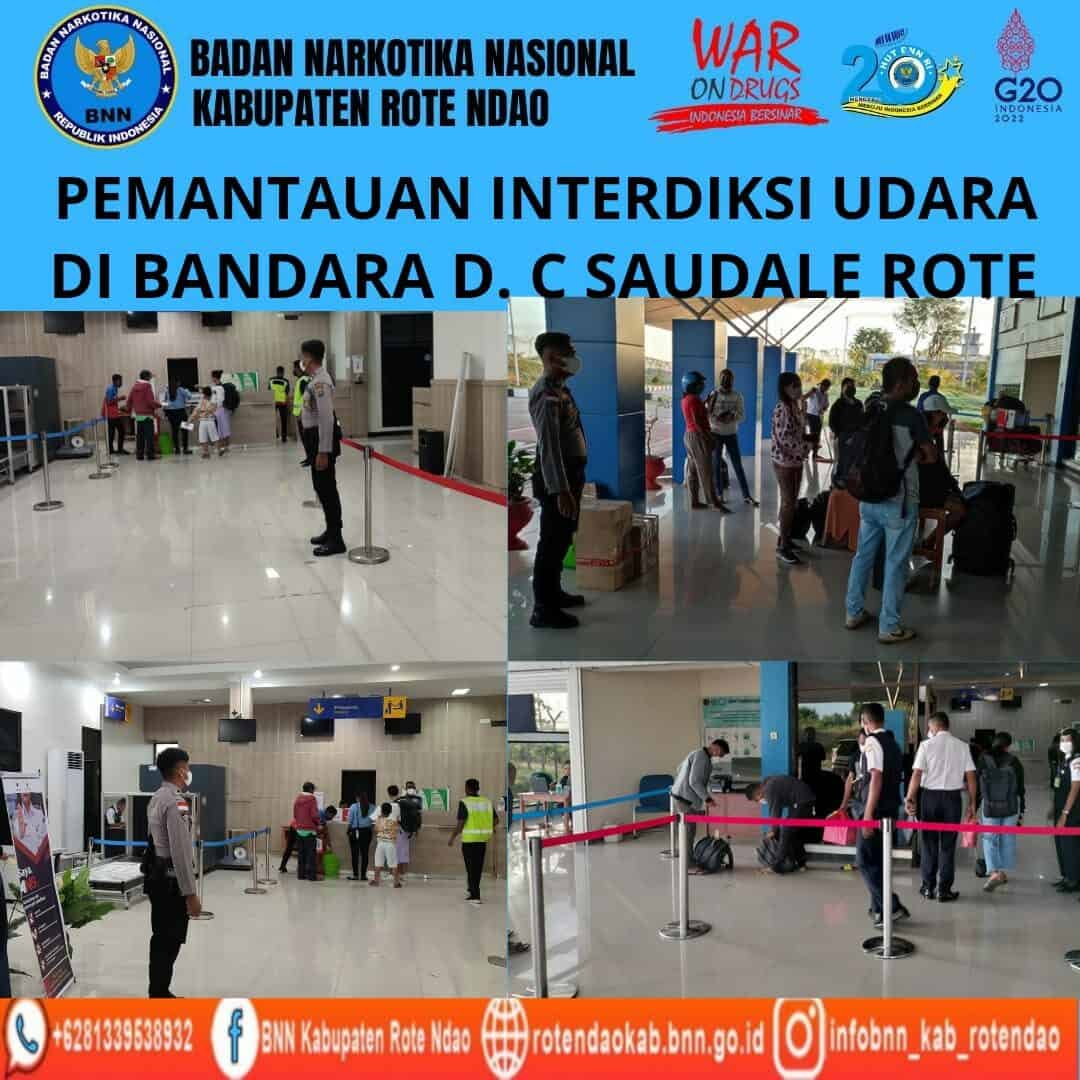 Seksi Pemberantasan Melaksanakan Pemantauan Interdiksi Udara di Bandara D.C. Saudale Rote Ndao. Seksi Pemberantasan Melaksanakan Pemantauan Interdiksi Udara di Bandara D.C. Saudale Rote Ndao.