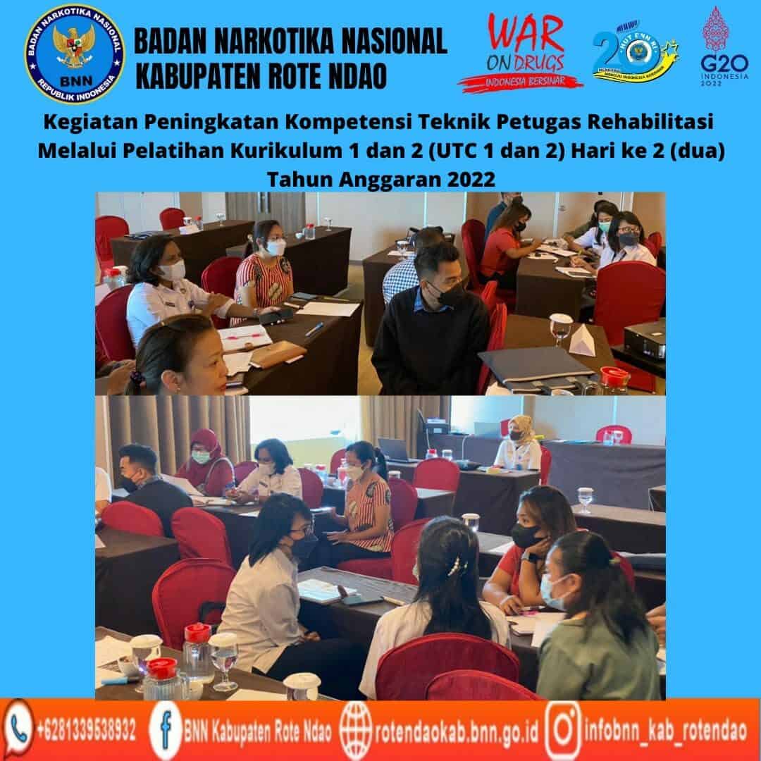 Kegiatan Peningkatan Kompetensi Teknis Petugas Rahabilitasi Melalui Pelatihan Kurikulum 1 dan 2 ( UTC 1 dan 2 ) Tahun Anggaran 2022. Kegiatan Peningkatan Kompetensi Teknis Petugas Rahabilitasi Melalui Pelatihan Kurikulum 1 dan 2 ( UTC 1 dan 2 ) Tahun Anggaran 2022.