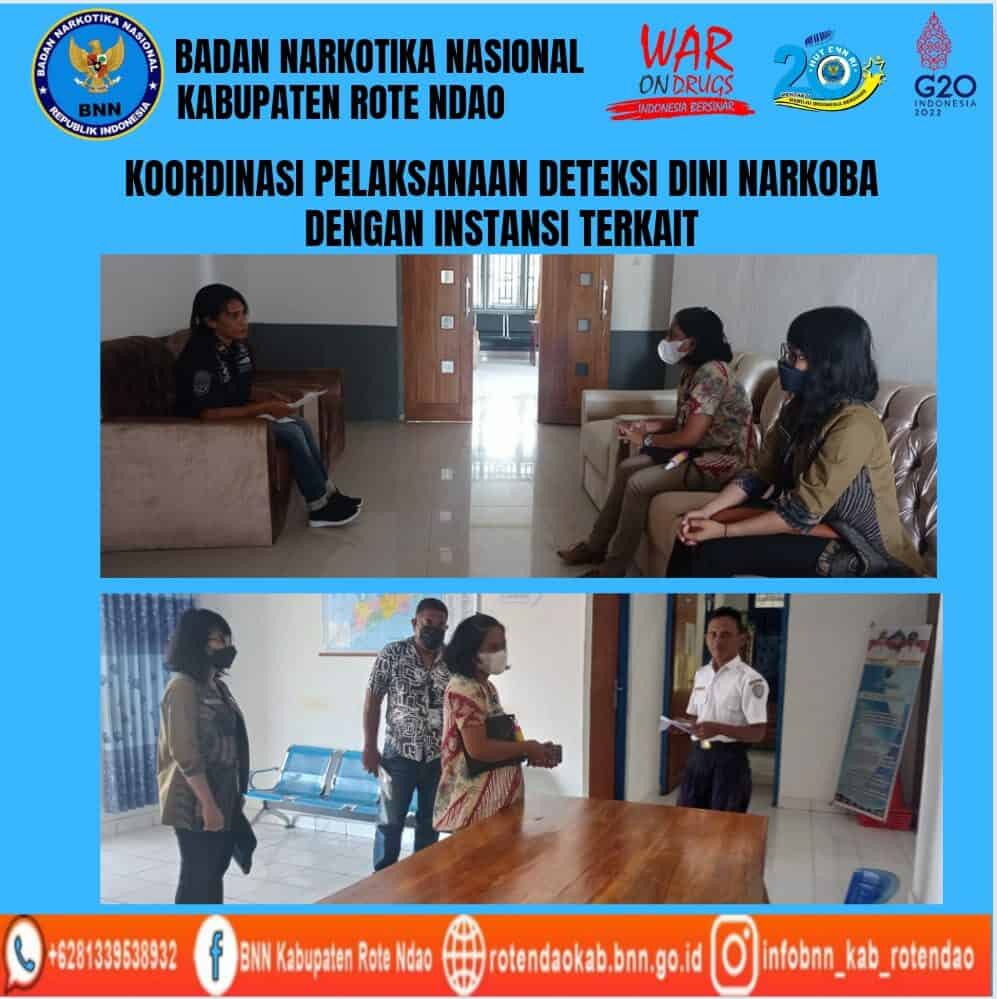 Koordinasi Pelaksanaan Deteksi Narkoba dengan Instansi Terkait. Koordinasi Pelaksanaan Deteksi Narkoba dengan Instansi Terkait.