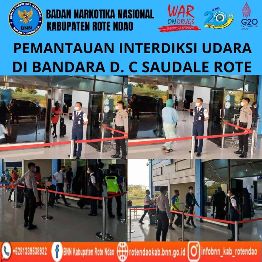 Seksi Pemberantasan Melaksanakan Pemantauan Interdiksi Udara di Bandara D.C. Saudale Rote Ndao Seksi Pemberantasan Melaksanakan Pemantauan Interdiksi Udara di Bandara D.C. Saudale Rote Ndao