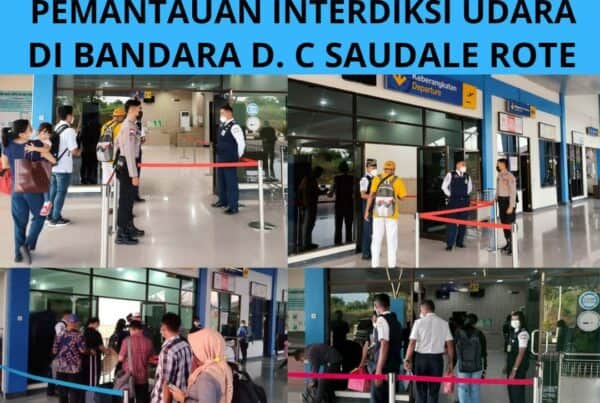 Seksi Pemberantasan Melaksanakan Pemantauan Interdiksi Udara di Bandara D.C. Saudale Rote Ndao.