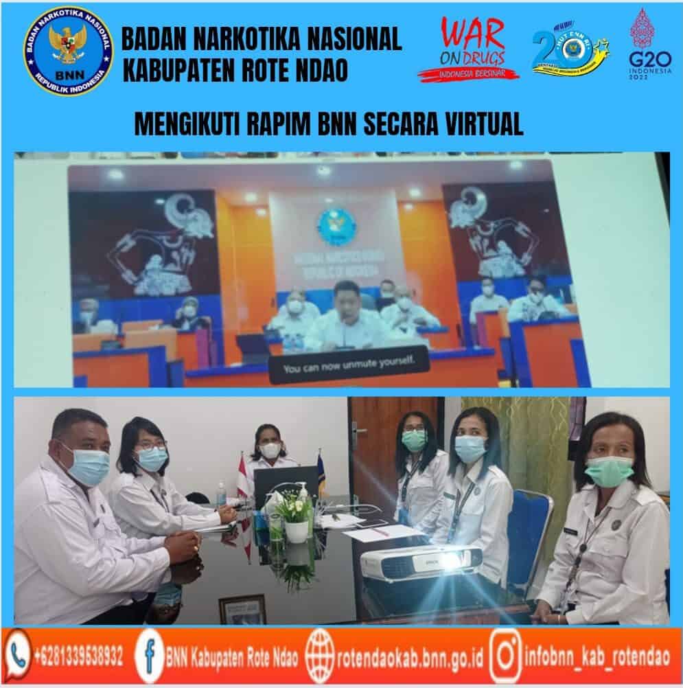 Mengikuti Rapim BNN RI Secara Virtual Mengikuti Rapim BNN RI Secara Virtual