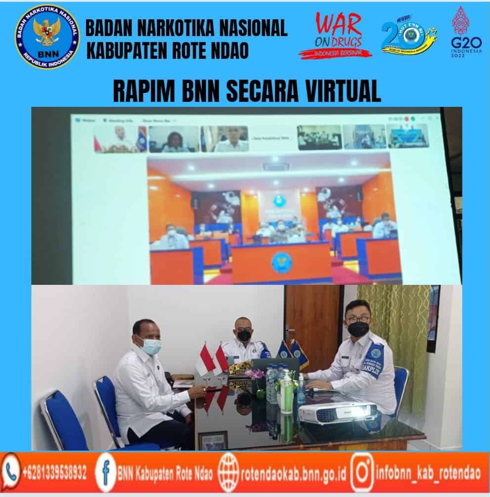 Mengikuti Rapim BNN RI Secara Virtual Mengikuti Rapim BNN RI Secara Virtual