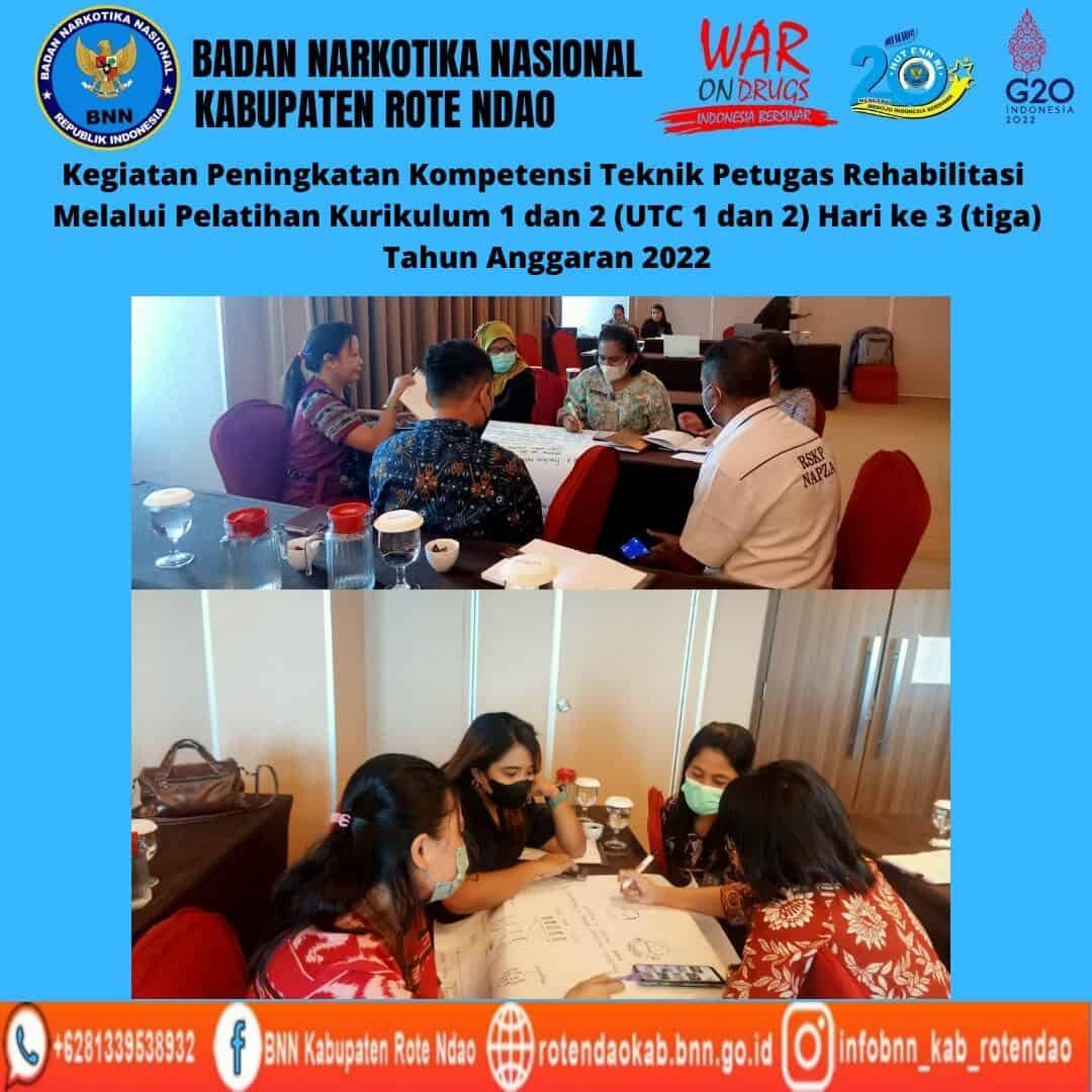 Kegiatan Peningkatan Kompetensi Teknis Petugas Rahabilitasi Melalui Pelatihan Kurikulum 1 dan 2 ( UTC 1 dan 2 ) Tahun Anggaran 2022. Kegiatan Peningkatan Kompetensi Teknis Petugas Rahabilitasi Melalui Pelatihan Kurikulum 1 dan 2 ( UTC 1 dan 2 ) Tahun Anggaran 2022.