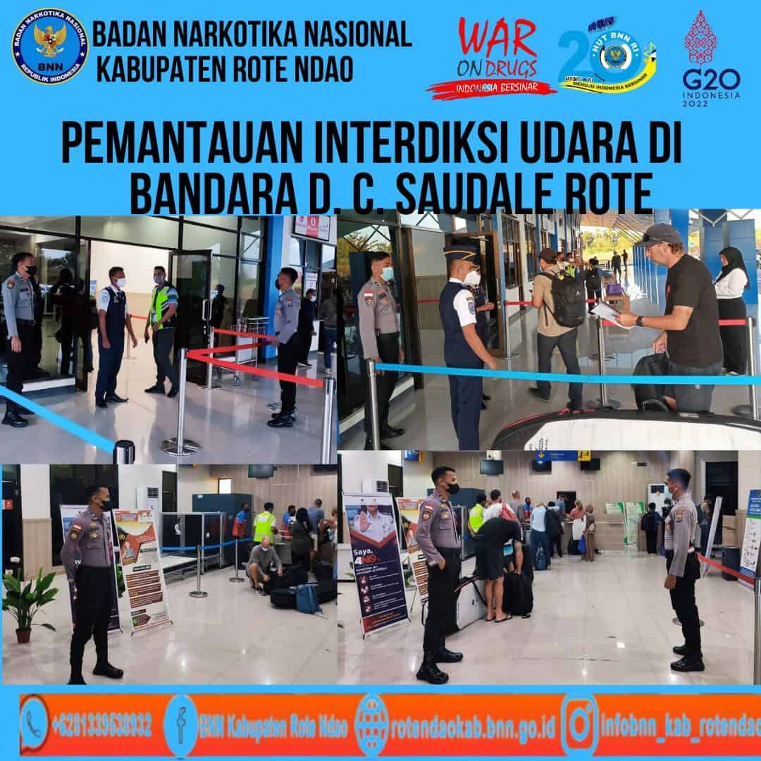 Seksi Pemberantasan Melaksanakan Pemantauan Interdiksi Udara di Bandara D.C. Saudale Rote Ndao Seksi Pemberantasan Melaksanakan Pemantauan Interdiksi Udara di Bandara D.C. Saudale Rote Ndao