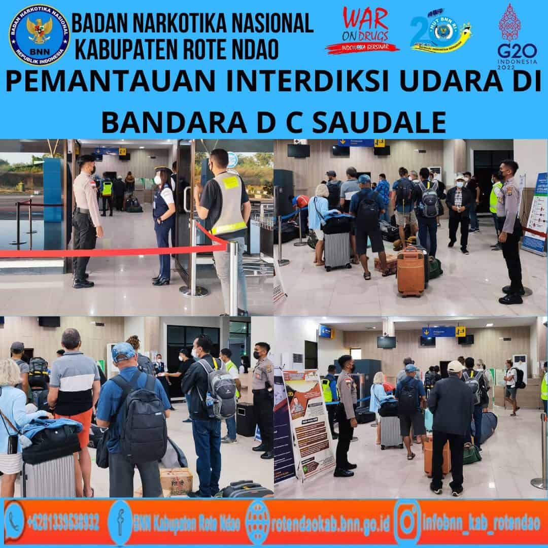 Seksi Pemberantasan Melaksanakan Pemantauan Interdiksi Udara di Bandara D.C. Saudale Rote Ndao. Seksi Pemberantasan Melaksanakan Pemantauan Interdiksi Udara di Bandara D.C. Saudale Rote Ndao.