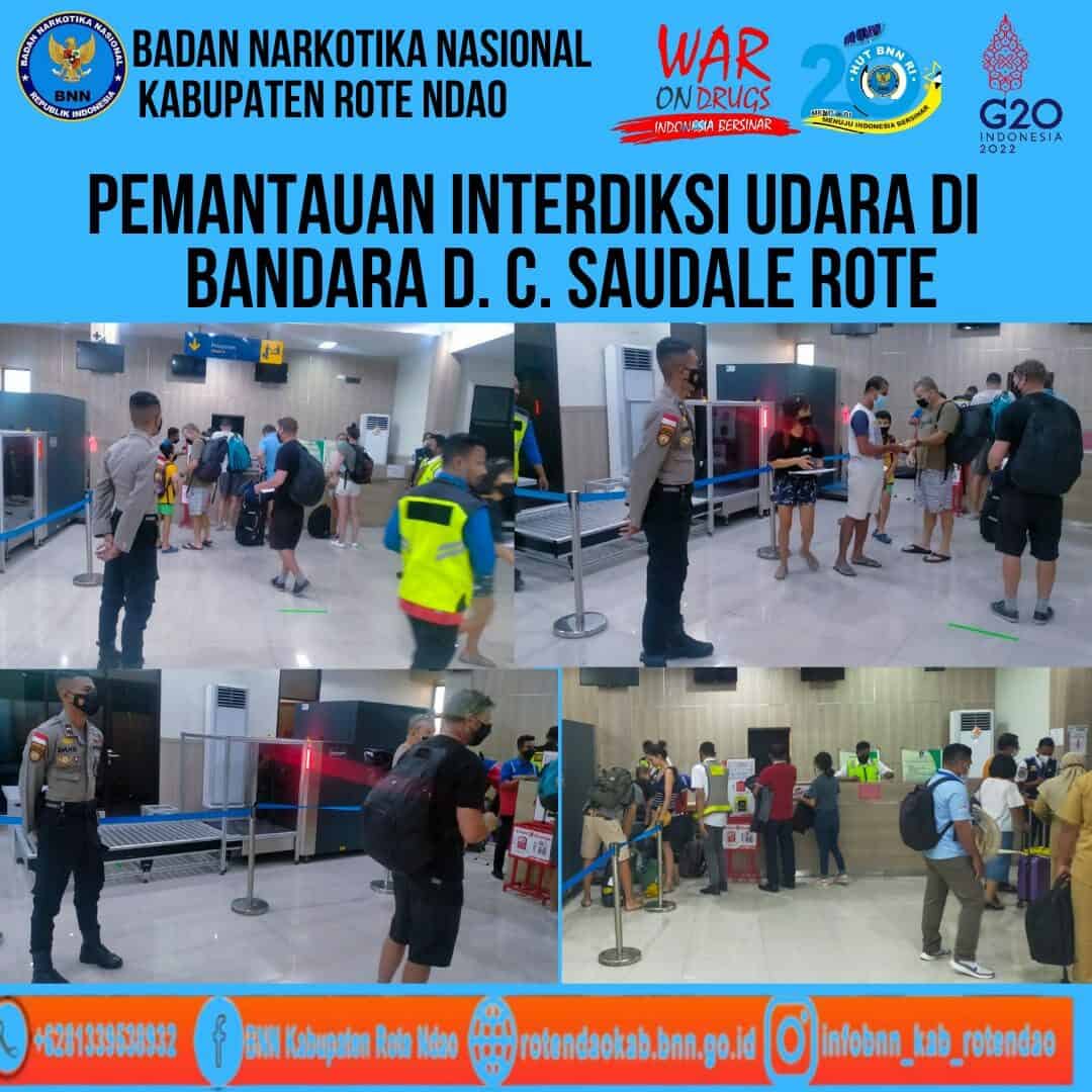 Seksi Pemberantasan Melaksanakan Pemantauan Interdiksi Udara di Bandara D.C. Saudale Rote Ndao. Seksi Pemberantasan Melaksanakan Pemantauan Interdiksi Udara di Bandara D.C. Saudale Rote Ndao.
