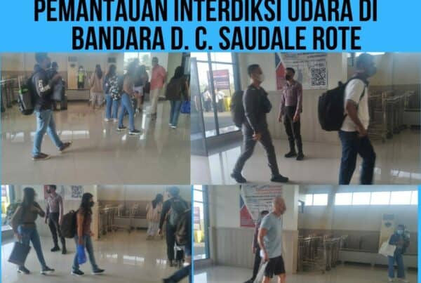 Seksi Pemberantasan Melaksanakan Pemantauan Interdiksi Udara di Bandara D.C. Saudale Rote Ndao.