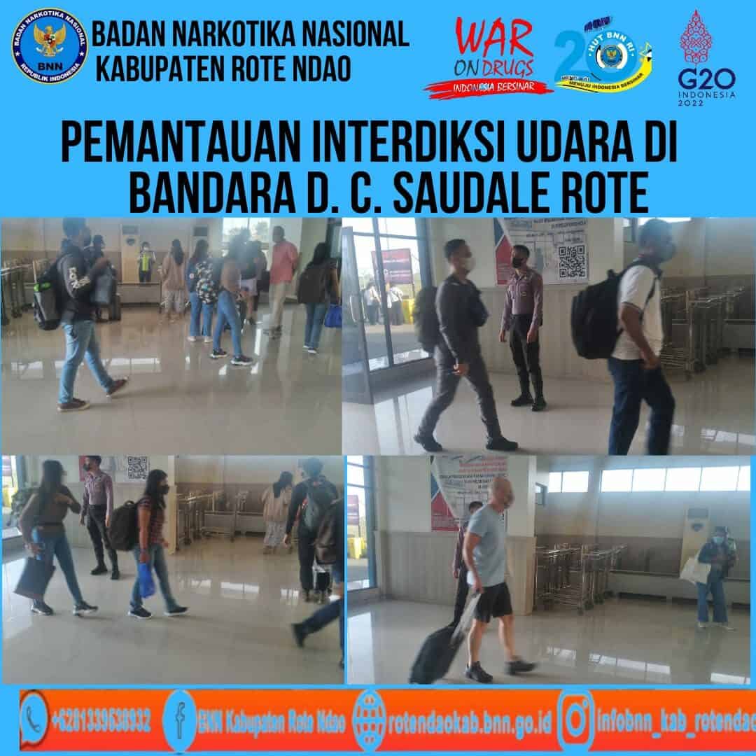 Seksi Pemberantasan Melaksanakan Pemantauan Interdiksi Udara di Bandara D.C. Saudale Rote Ndao. Seksi Pemberantasan Melaksanakan Pemantauan Interdiksi Udara di Bandara D.C. Saudale Rote Ndao.