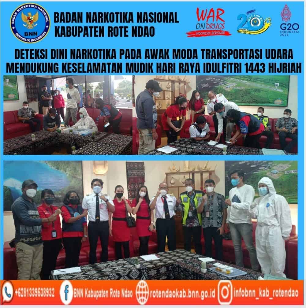 Deteksi dini Narkotika pada Awak ModaTransportasi Udara untuk mendukung keselamatan mudik hari raya Idulfitri 1443 Hijriah Tahun 2022. Deteksi dini Narkotika pada Awak ModaTransportasi Udara untuk mendukung keselamatan mudik hari raya Idulfitri 1443 Hijriah Tahun 2022.