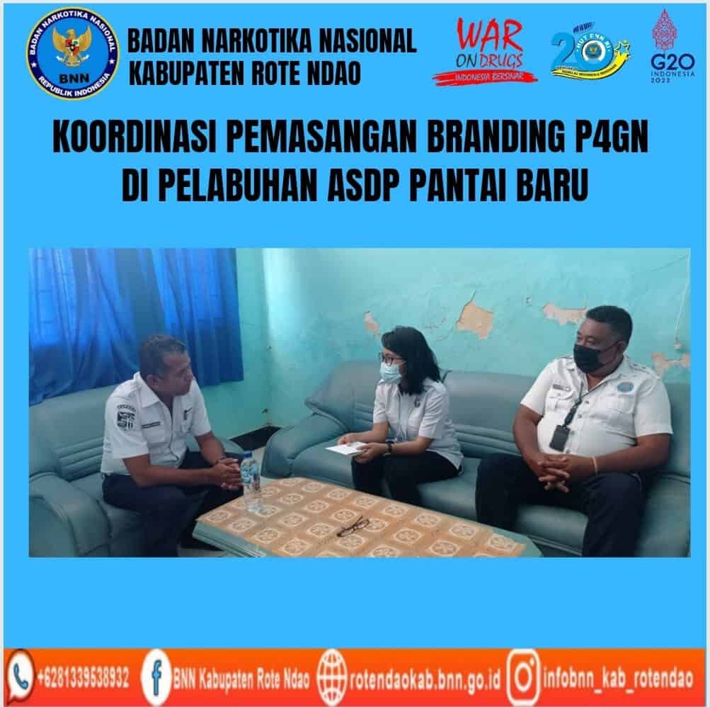 Koordinasi Pemasangan Branding P4GN di Pelabuhan ASDP Pantai Baru. Koordinasi Pemasangan Branding P4GN di Pelabuhan ASDP Pantai Baru.