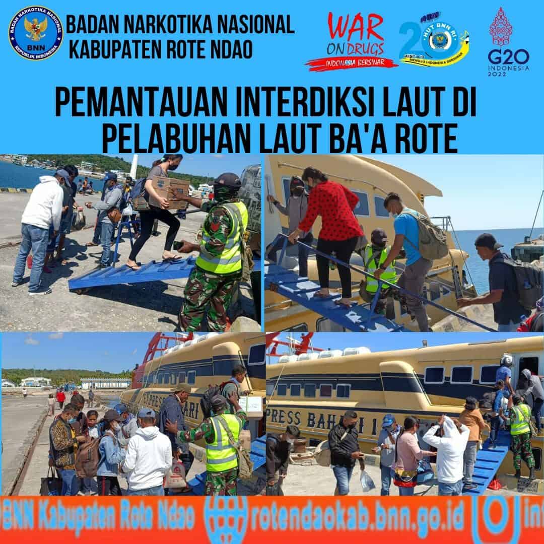 Seksi Pemberantasan Melaksanakan Pemantauan Interdiksi Laut di Pelabuhan Ba’a – Rote Ndao