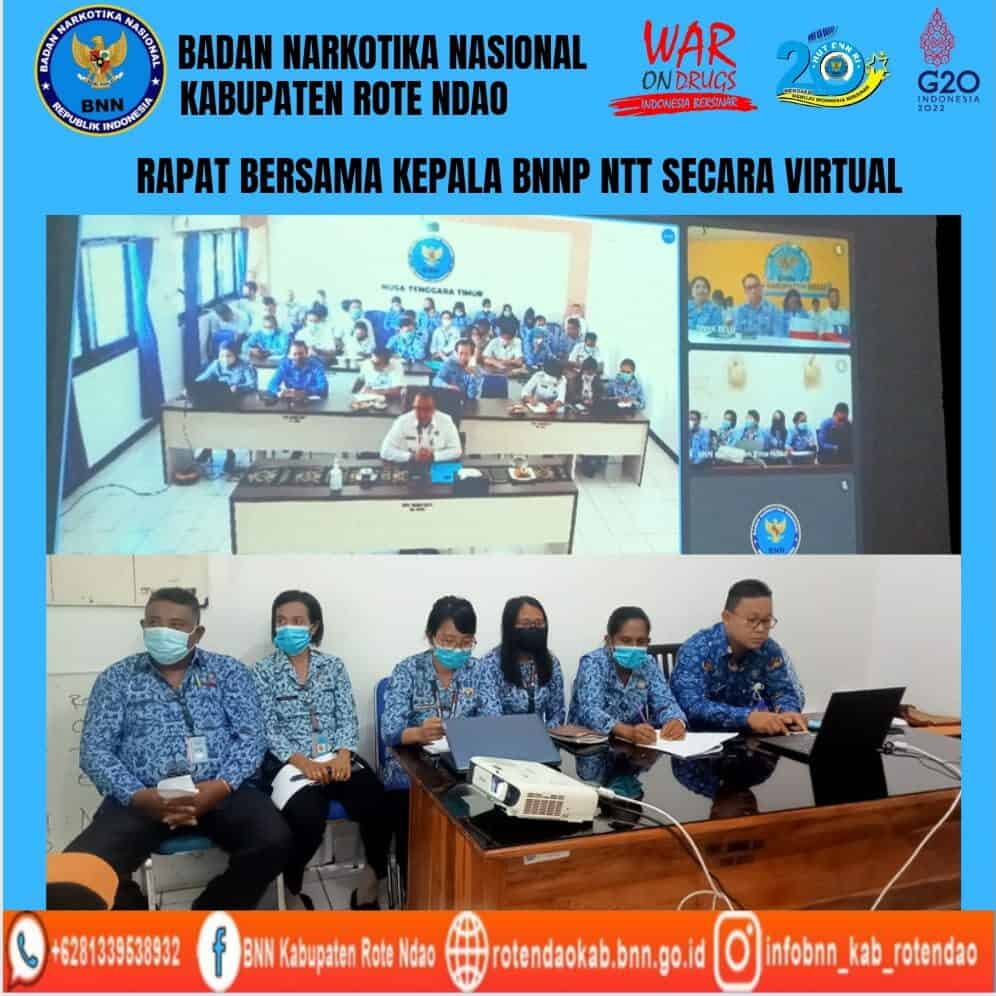 Rapat Bersama Kepala BNNP NTT secara Virtual Rapat Bersama Kepala BNNP NTT secara Virtual