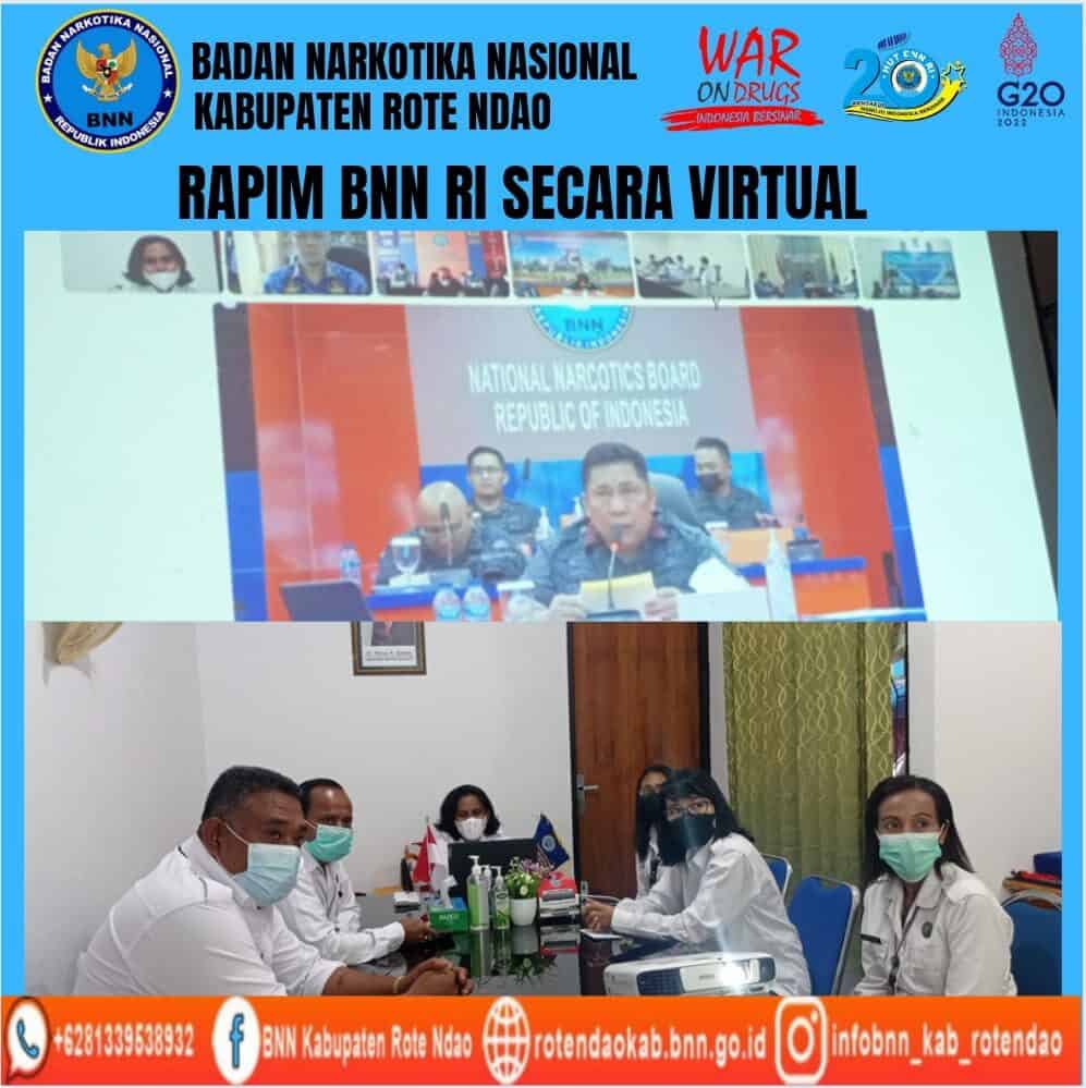 Mengikuti Rapim BNN RI Secara Virtual Mengikuti Rapim BNN RI Secara Virtual