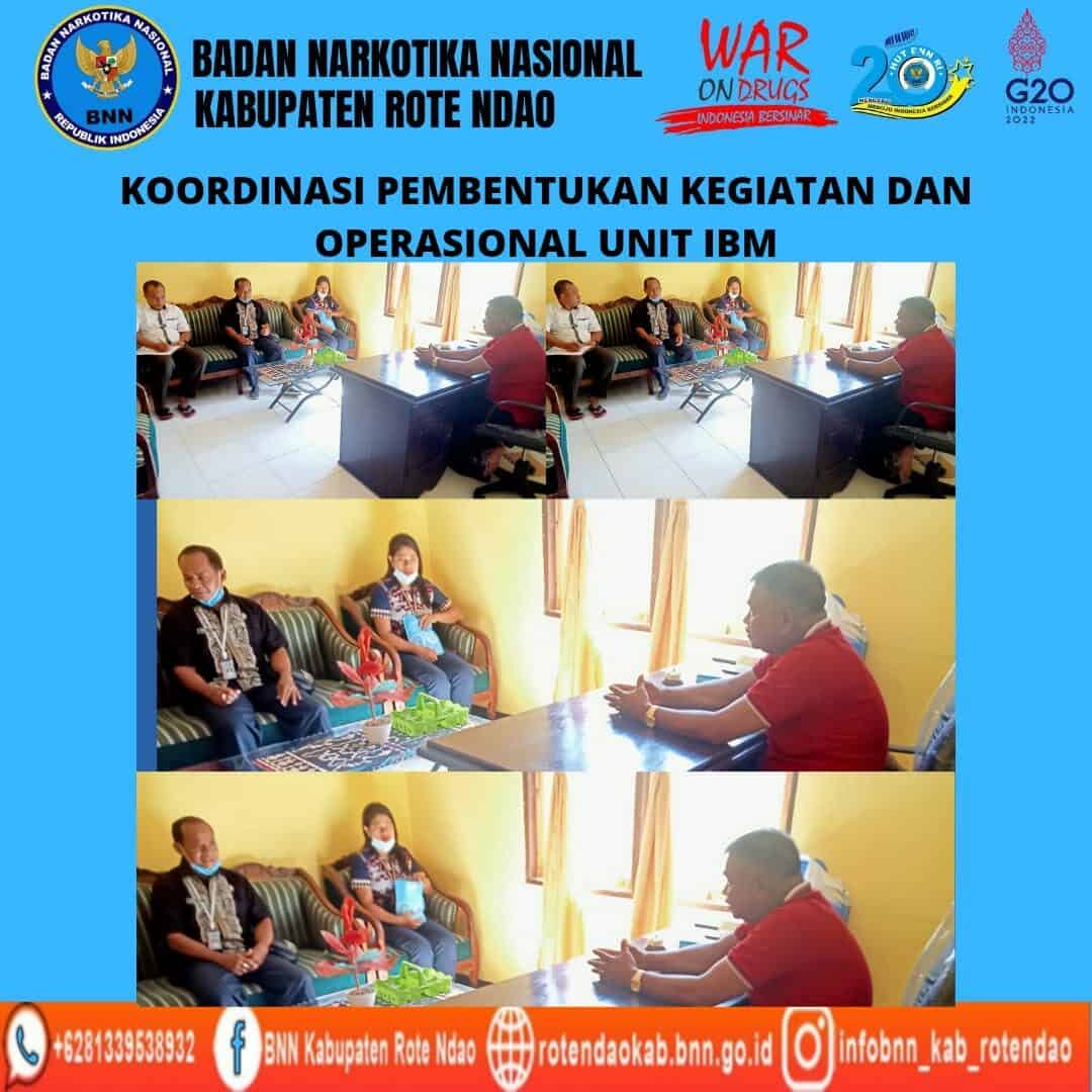 Koordinasi kegiatan pembentukan dan operasional unit IBM. Koordinasi kegiatan pembentukan dan operasional unit IBM.