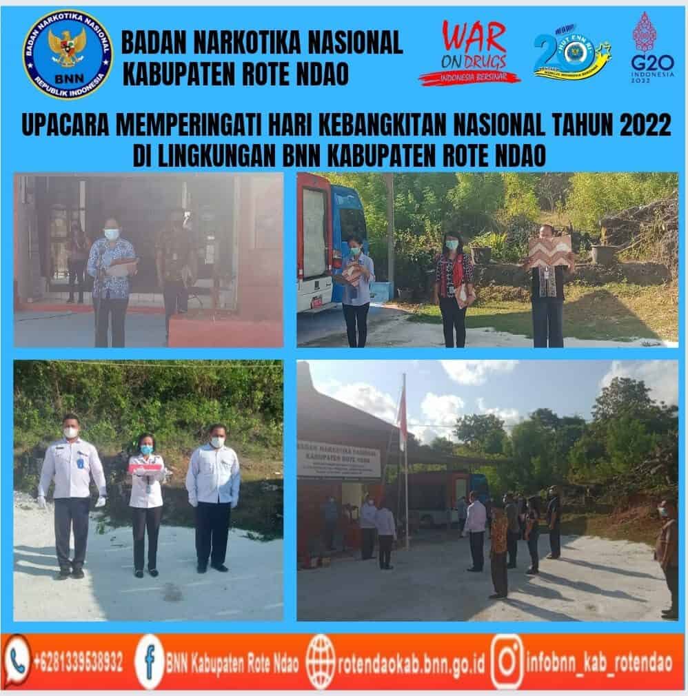 Upacara peringatan Hari Kebangkitan Nasional ke - 114 Tahun 2022 di Lingkungan Kantor BNNK Rote Ndao Upacara peringatan Hari Kebangkitan Nasional ke – 114 Tahun 2022 di Lingkungan Kantor BNNK Rote Ndao
