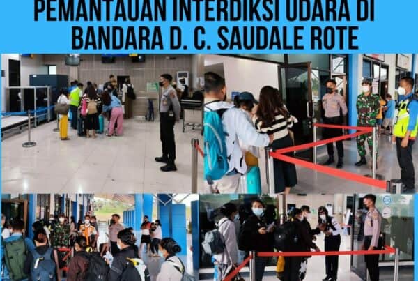 Seksi Pemberantasan Melaksanakan Pemantauan Interdiksi Udara di Bandara D.C. Saudale Rote Ndao.