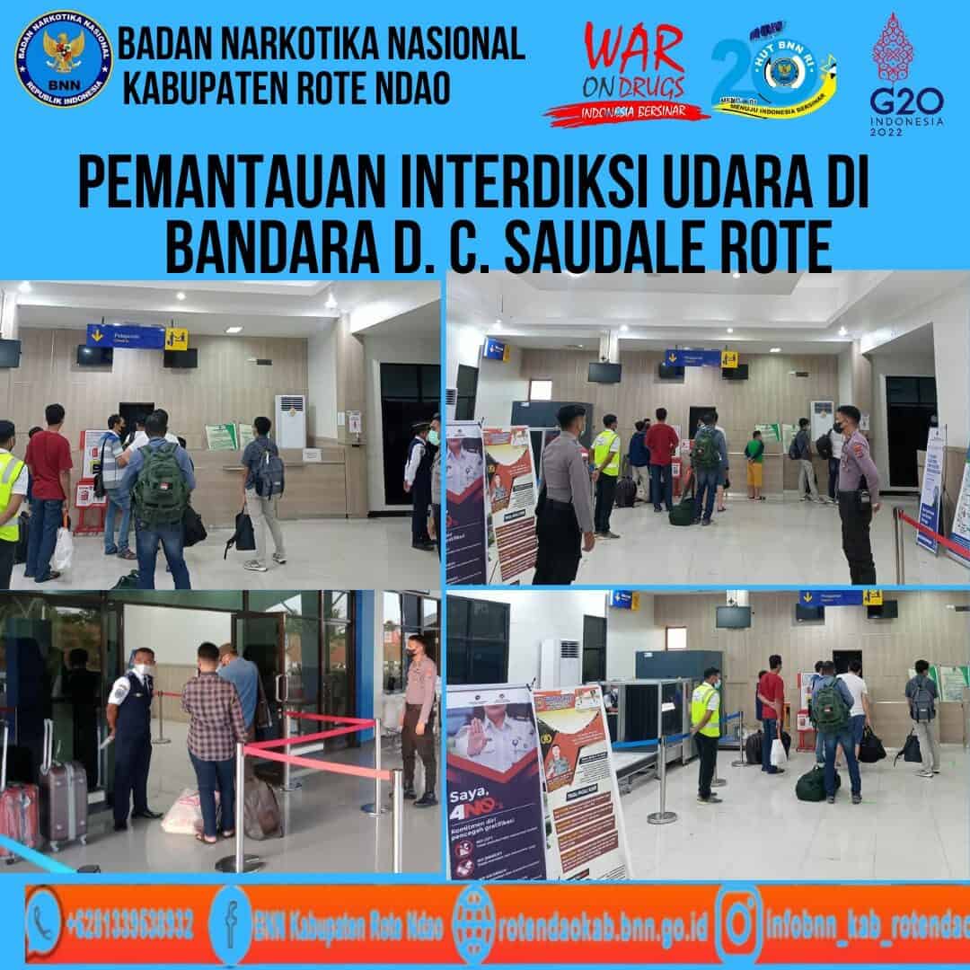 Seksi Pemberantasan Melaksanakan Pemantauan Interdiksi Udara di Bandara D.C. Saudale Rote Ndao. Seksi Pemberantasan Melaksanakan Pemantauan Interdiksi Udara di Bandara D.C. Saudale Rote Ndao.