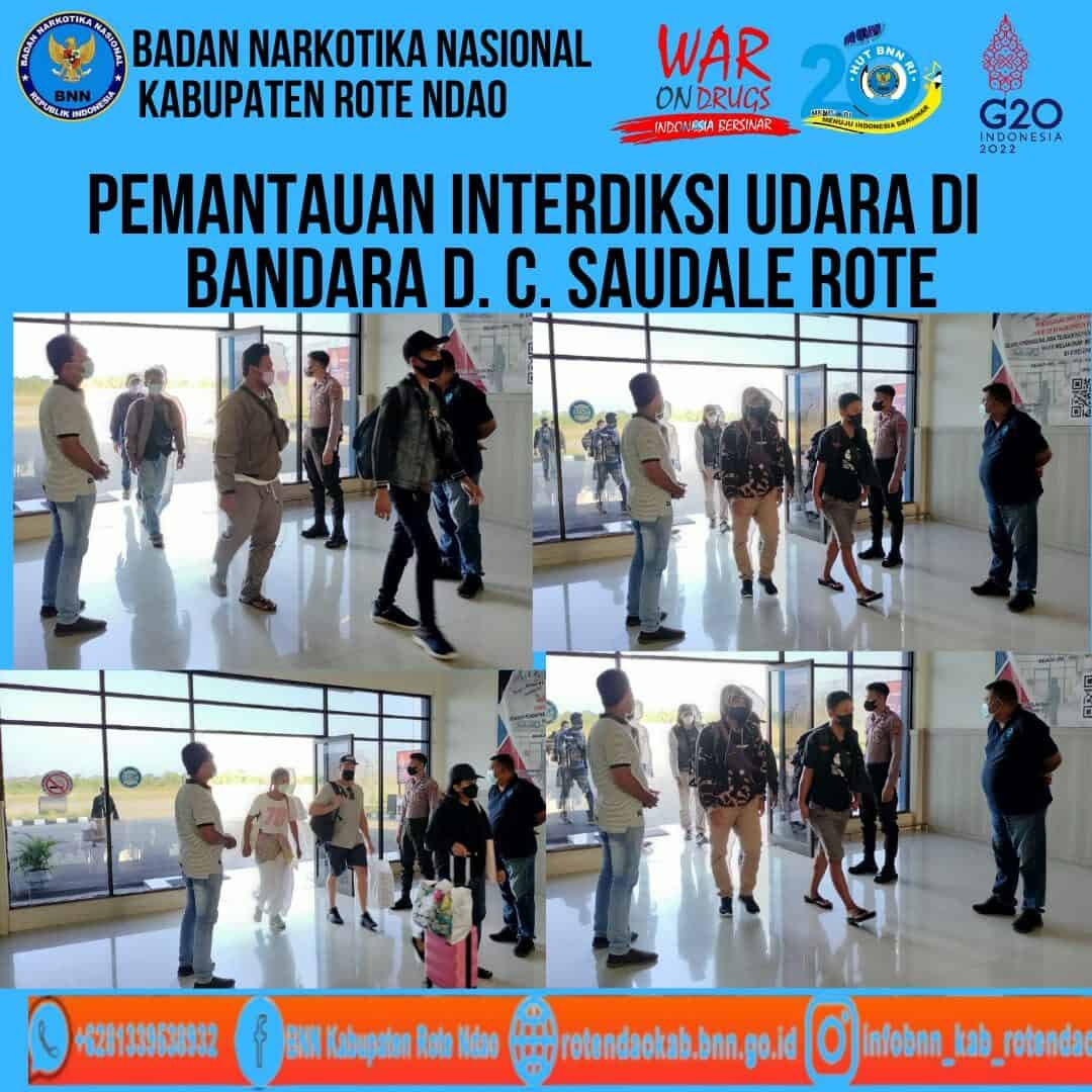 Seksi Pemberantasan Melaksanakan Pemantauan Interdiksi Udara di Bandara D.C. Saudale Rote Ndao. Seksi Pemberantasan Melaksanakan Pemantauan Interdiksi Udara di Bandara D.C. Saudale Rote Ndao.