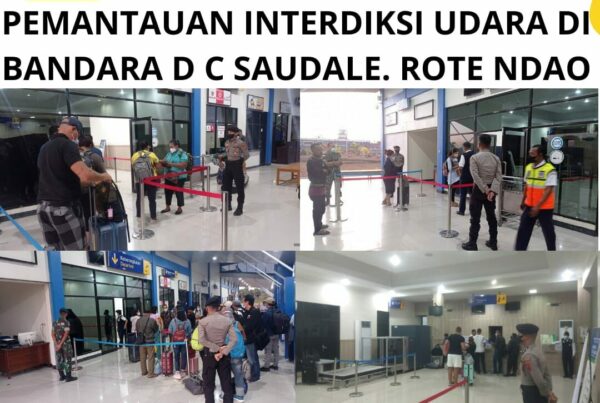 Seksi Pemberantasan Melaksanakan Pemantauan Interdiksi Udara di Bandara D.C. Saudale Rote Ndao.
