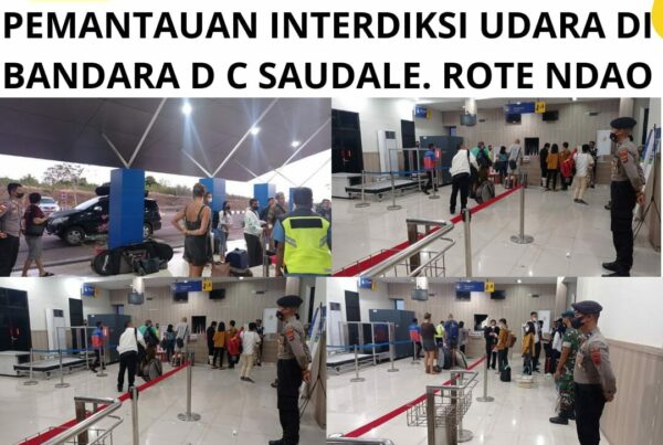 Seksi Pemberantasan Melaksanakan Pemantauan Interdiksi Udara di Bandara D.C. Saudale Rote Ndao.