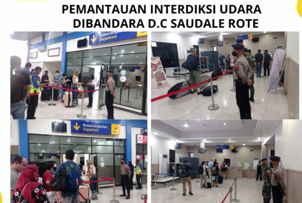 Seksi Pemberantasan Melaksanakan Pemantauan Interdiksi Udara di Bandara D.C. Saudale Rote Ndao.