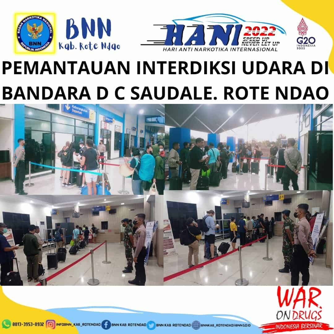 Seksi Pemberantasan Melaksanakan Pemantauan Interdiksi Udara di Bandara D.C. Saudale Rote Ndao. Seksi Pemberantasan Melaksanakan Pemantauan Interdiksi Udara di Bandara D.C. Saudale Rote Ndao.