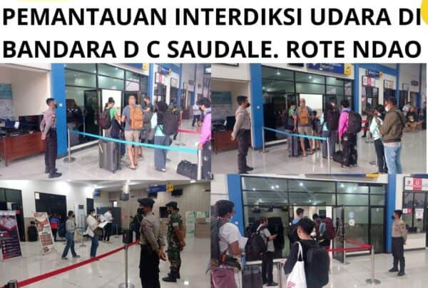 Seksi Pemberantasan Melaksanakan Pemantauan Interdiksi Udara di Bandara D.C. Saudale Rote Ndao.