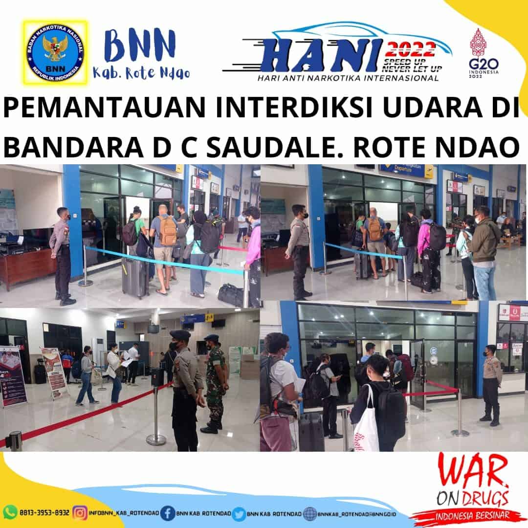 Seksi Pemberantasan Melaksanakan Pemantauan Interdiksi Udara di Bandara D.C. Saudale Rote Ndao. Seksi Pemberantasan Melaksanakan Pemantauan Interdiksi Udara di Bandara D.C. Saudale Rote Ndao.