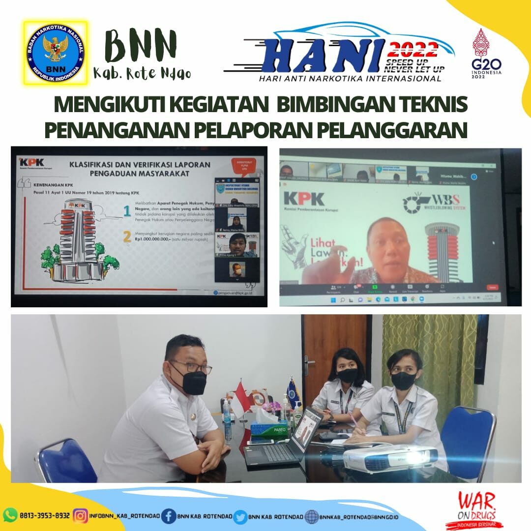 Mengikuti Kegiatan Bimbingan Teknis Penanganan Pelaporan di Lingkungan BNN Mengikuti Kegiatan Bimbingan Teknis Penanganan Pelaporan di Lingkungan BNN