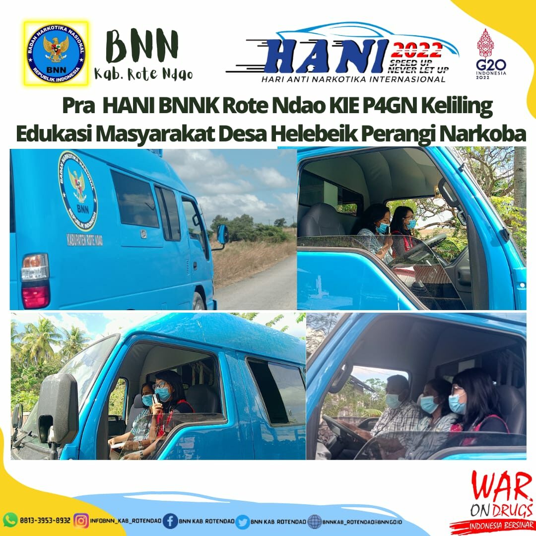 Pra HANI, BNNK Rote Ndao KIE P4GN keliling edukasi masyarakat Desa Helebeik Perangi Narkoba Pra HANI, BNNK Rote Ndao KIE P4GN keliling edukasi masyarakat Desa Helebeik Perangi Narkoba
