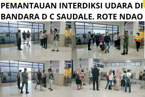 Seksi Pemberantasan Melaksanakan Pemantauan Interdiksi Udara di Bandara D.C. Saudale Rote Ndao.