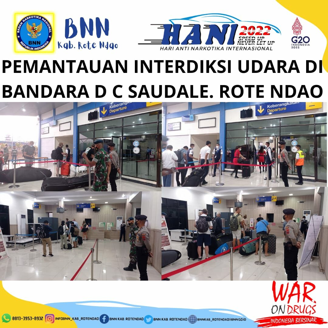 Seksi Pemberantasan Melaksanakan Pemantauan Interdiksi Udara di Bandara D.C. Saudale Rote Ndao. Bandara D.C. Saudale Rote Ndao.