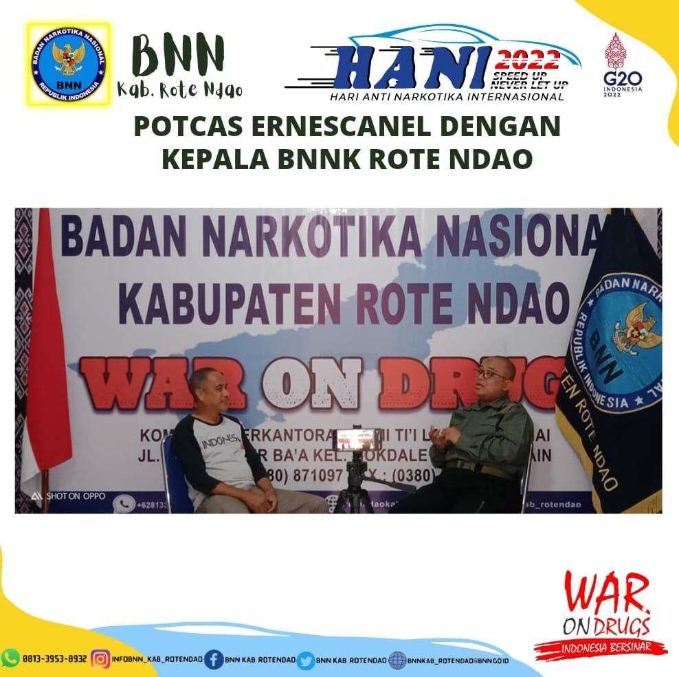 Potcas Ernescanel dengan Kepala BNNK Rote Ndao Potcas Ernescanel dengan Kepala BNNK Rote Ndao