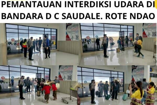 Seksi Pemberantasan Melaksanakan Pemantauan Interdiksi Udara di Bandara D.C. Saudale Rote Ndao.