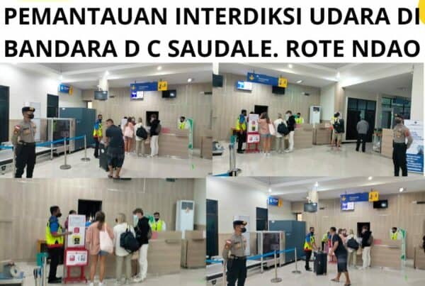 Seksi Pemberantasan Melaksanakan Pemantauan Interdiksi Udara di Bandara D.C. Saudale Rote Ndao.