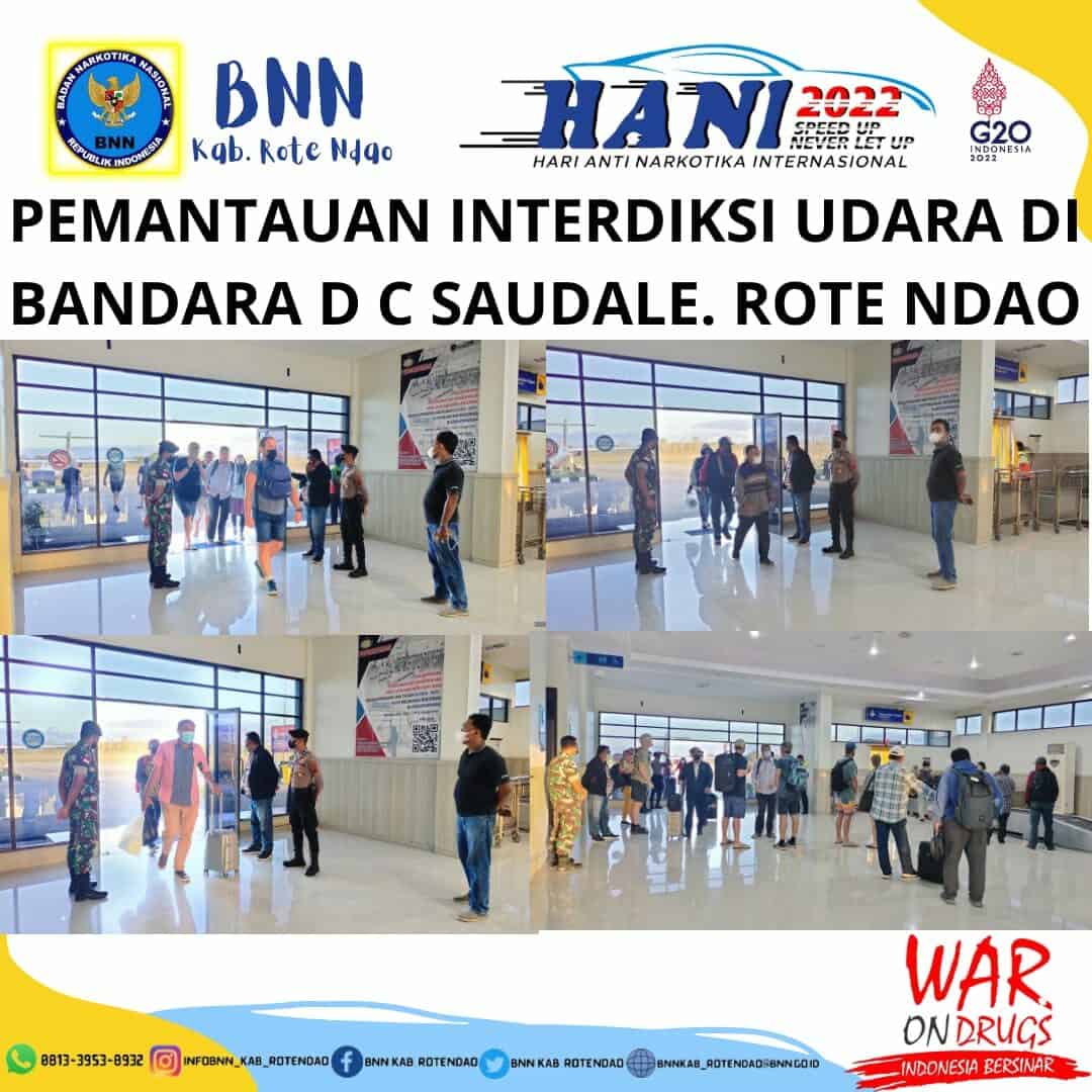 Seksi Pemberantasan Melaksanakan Pemantuan Interdiksi Udara di Bandara D. C. Saudale Rote Ndao Seksi Pemberantasan Melaksanakan Pemantuan Interdiksi Udara di Bandara D. C. Saudale Rote Ndao