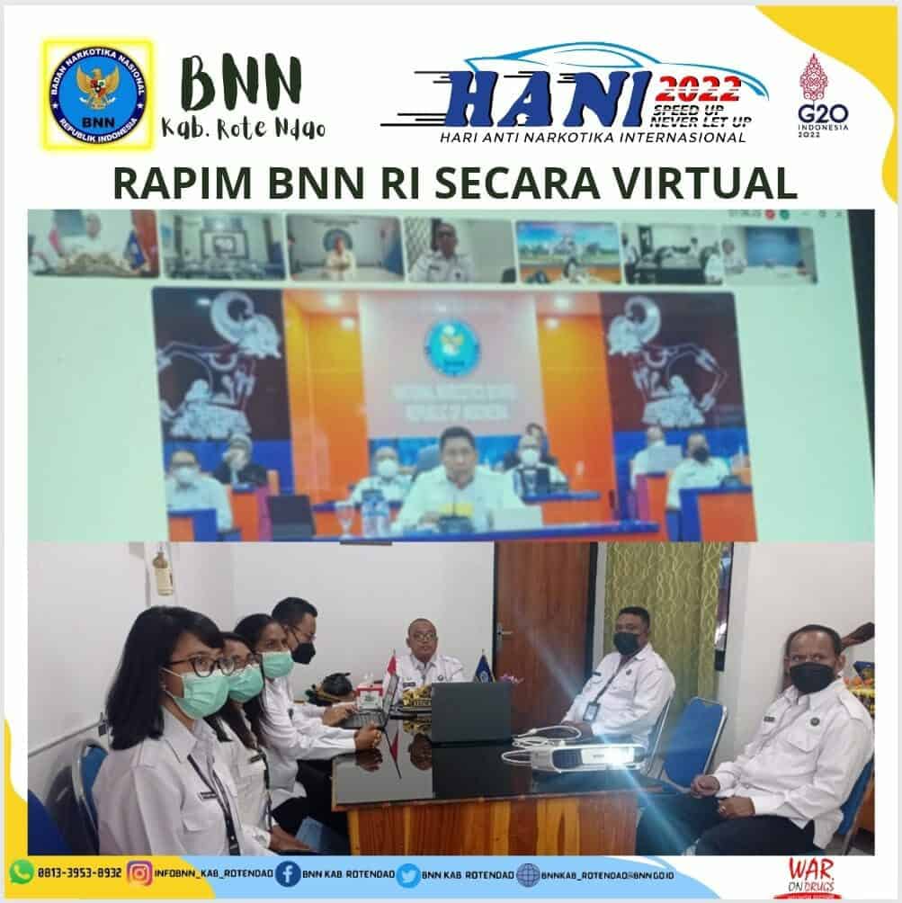 Rapim BNN RI Secara Virtual Rapim BNN RI Secara Virtual