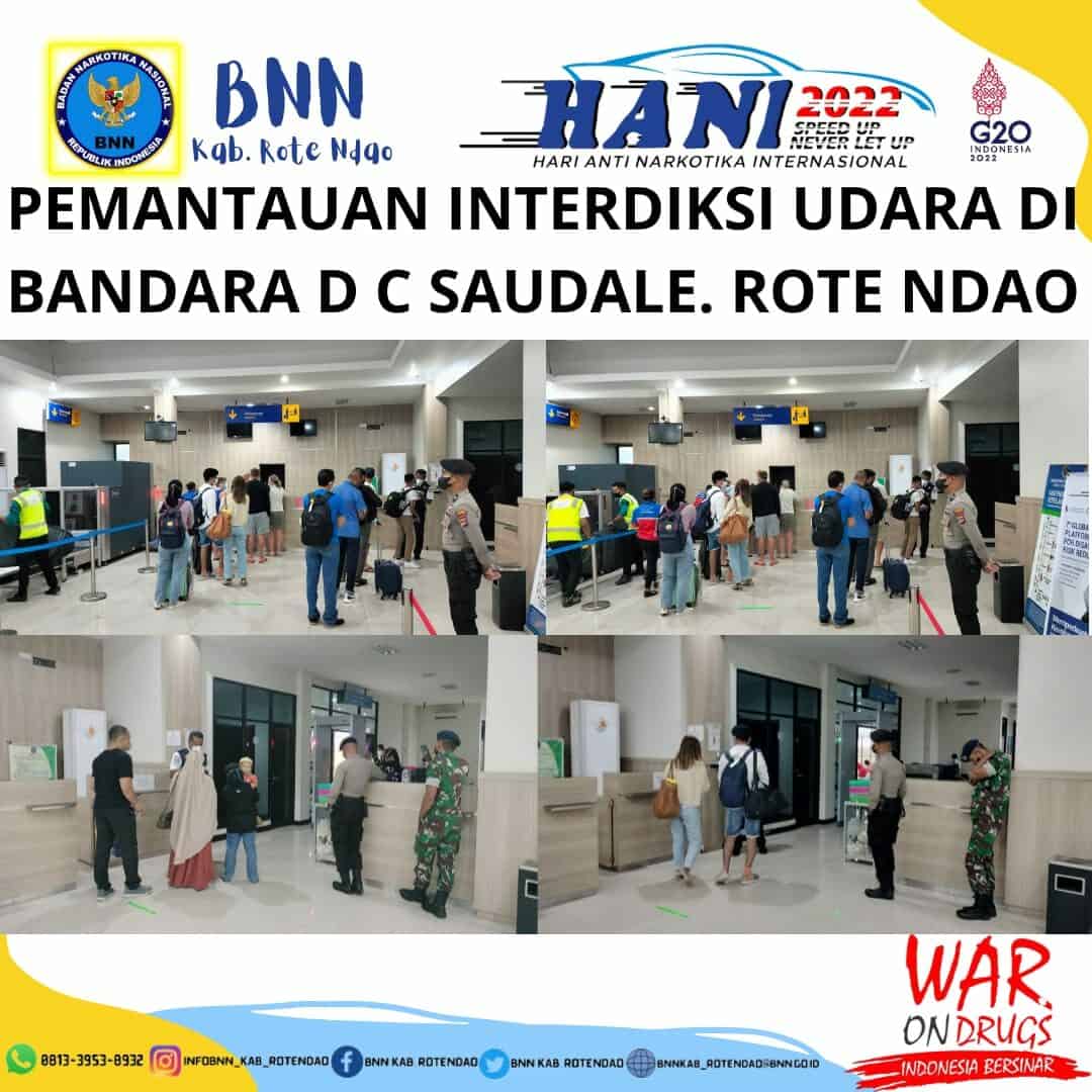 Seksi Pemberantasan Melaksanakan Pemantauan Interdiksi Udara di Bandara D.C. Saudale Rote Ndao Seksi Pemberantasan Melaksanakan Pemantauan Interdiksi Udara di Bandara D.C. Saudale Rote Ndao