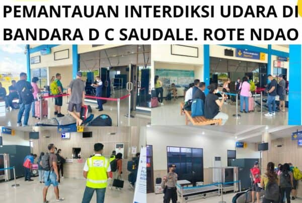 Seksi Pemberantasan Melaksanakan Pemantauan Interdiksi Udara di Bandara D.C. Saudale Rote.