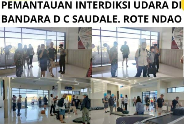 Seksi Pemberantasan Melaksanakan Pemantauan Interdiksi Udara di Bandara D.C. Saudale Rote Ndao.