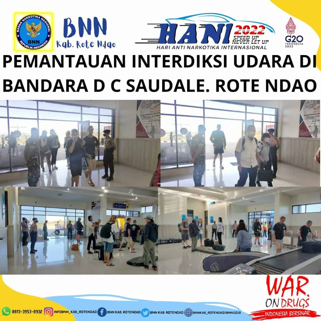 Seksi Pemberantasan Melaksanakan Pemantauan Interdiksi Udara di Bandara D.C. Saudale Rote Ndao. Seksi Pemberantasan Melaksanakan Pemantauan Interdiksi Udara di Bandara D.C. Saudale Rote Ndao.
