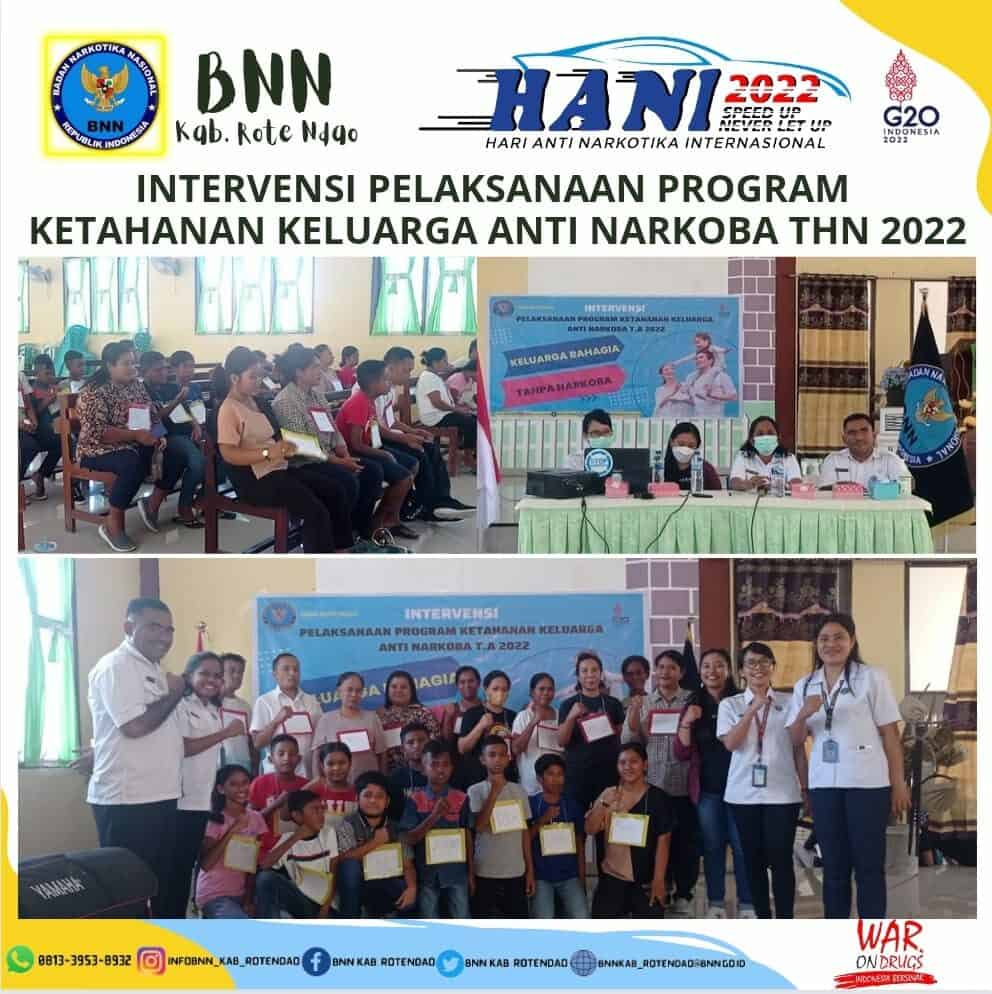 Intervensi Pelaksanaan Program Ketahanan Keluarga Anti Narkoba Tahun 2022