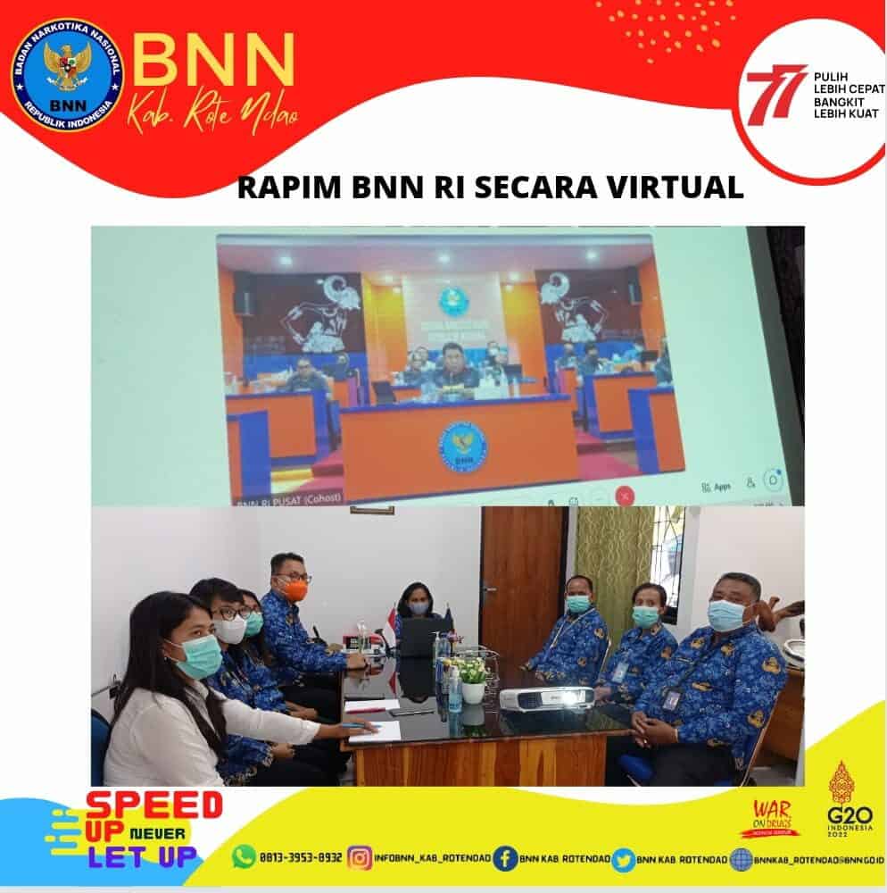 Rapim BNN RI Secara Virtual Rapim BNN RI Secara Virtual